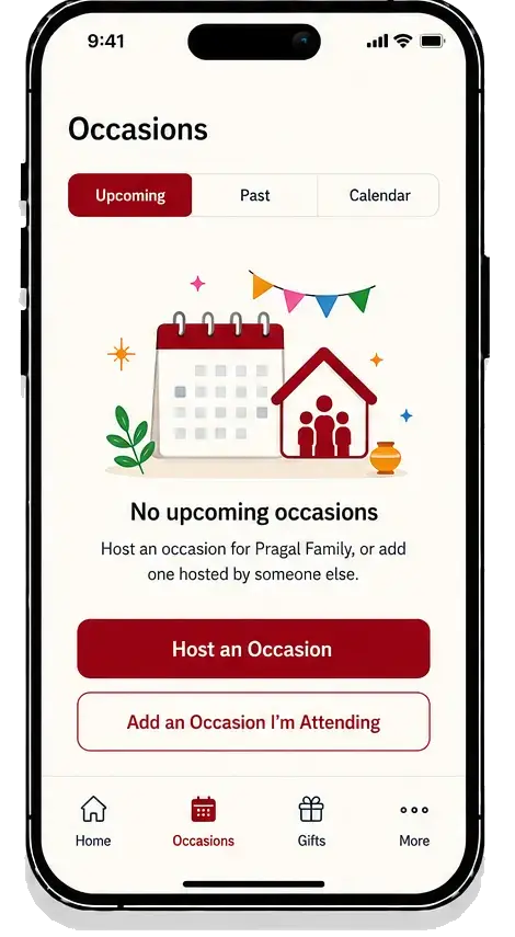 Suttram Occasions Hub on iPhone